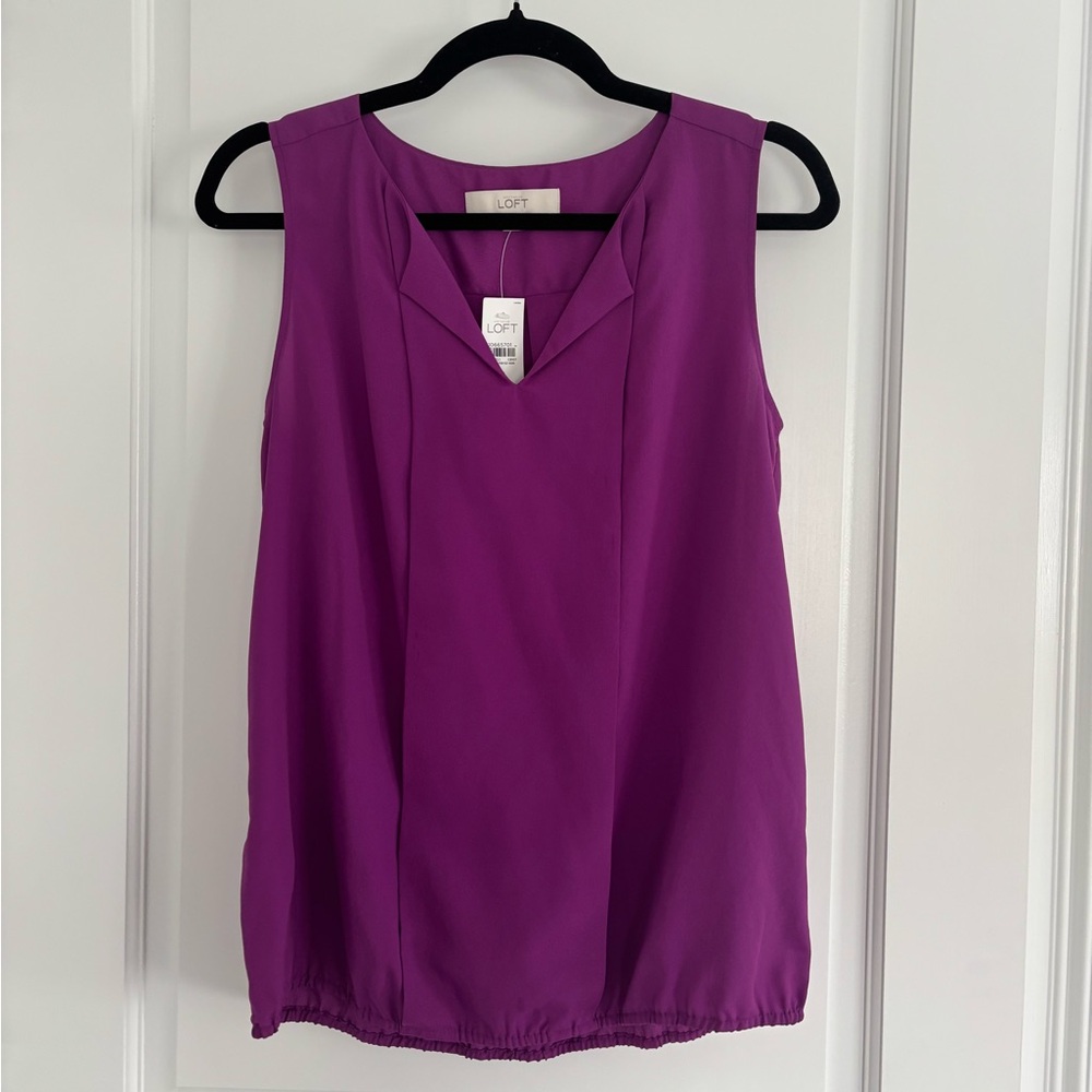 LOFT Women's Vibrant Purple Blouse